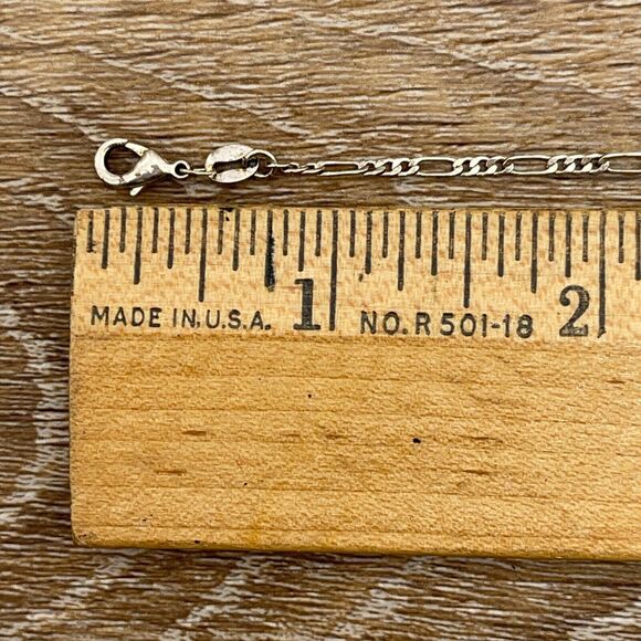 Turquoise Silver Glass Beaded 925 Chain Necklace Fine Jewelry Lobster Claw Lock - Picture 4 of 7